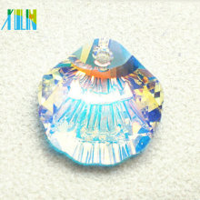 Vente chaude shell en forme de lustre drop bijoux en cristal perle